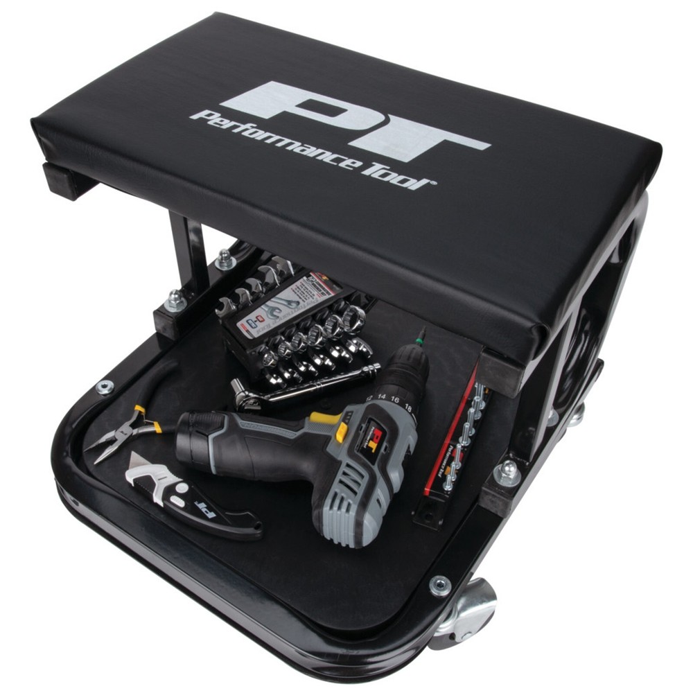 Performance Tool W85007 250 lb Rectangular Creeper Seat with Tool Tray