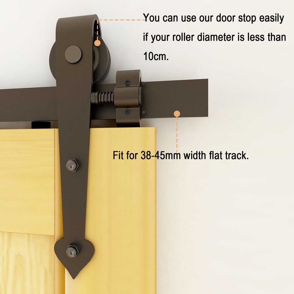 Upgrade Sliding Barn Door Stopper Replacement Part Adjustable Stoppers 2 PCS