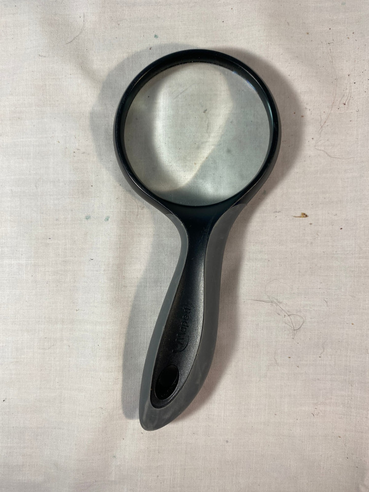 Vintage 3" Round Handle Magnifying Glass Clear