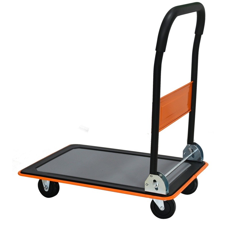 330lbs Flatbed Cart, Platform Hand Truck Heavy Duty Foldable Push Cart Dolly