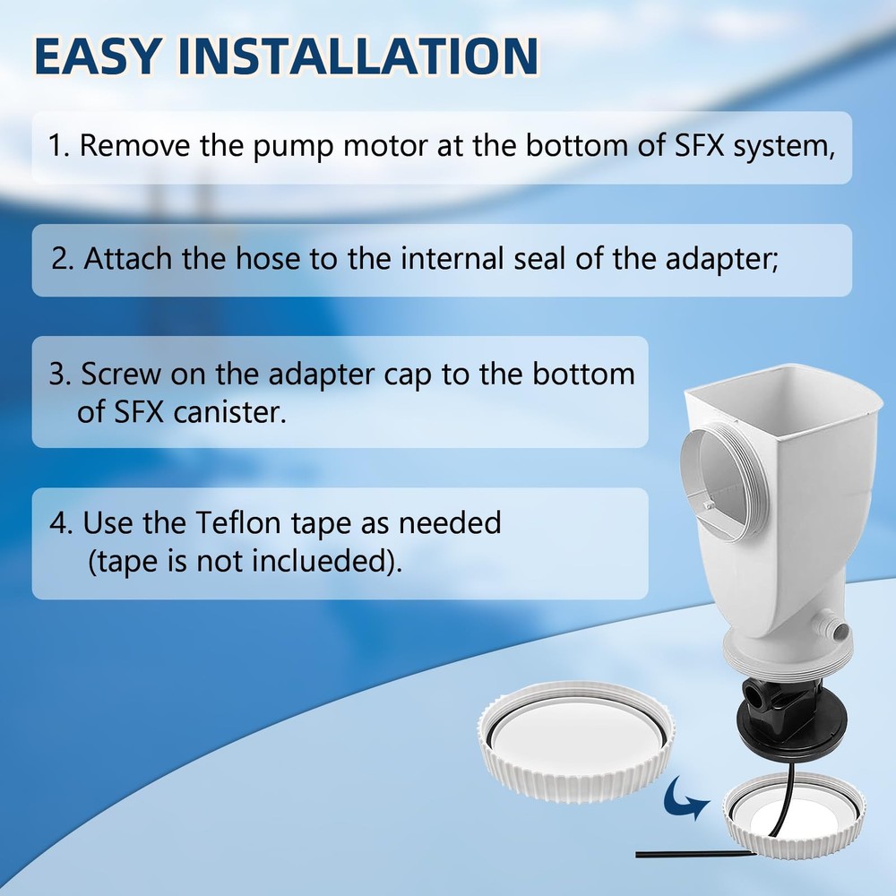 Conversion Kit Replacement for Summer Waves Skimmer Pumps SFX1000 Warm Gray