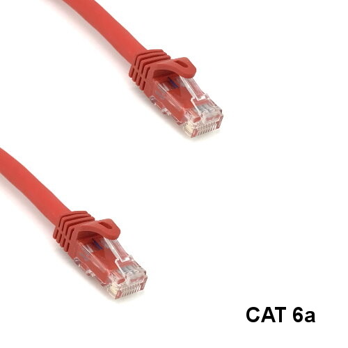 KNTK Red 7ft Cat6a UTP Patch Cable 24AWG Panel Router Ethernet RJ45 Network