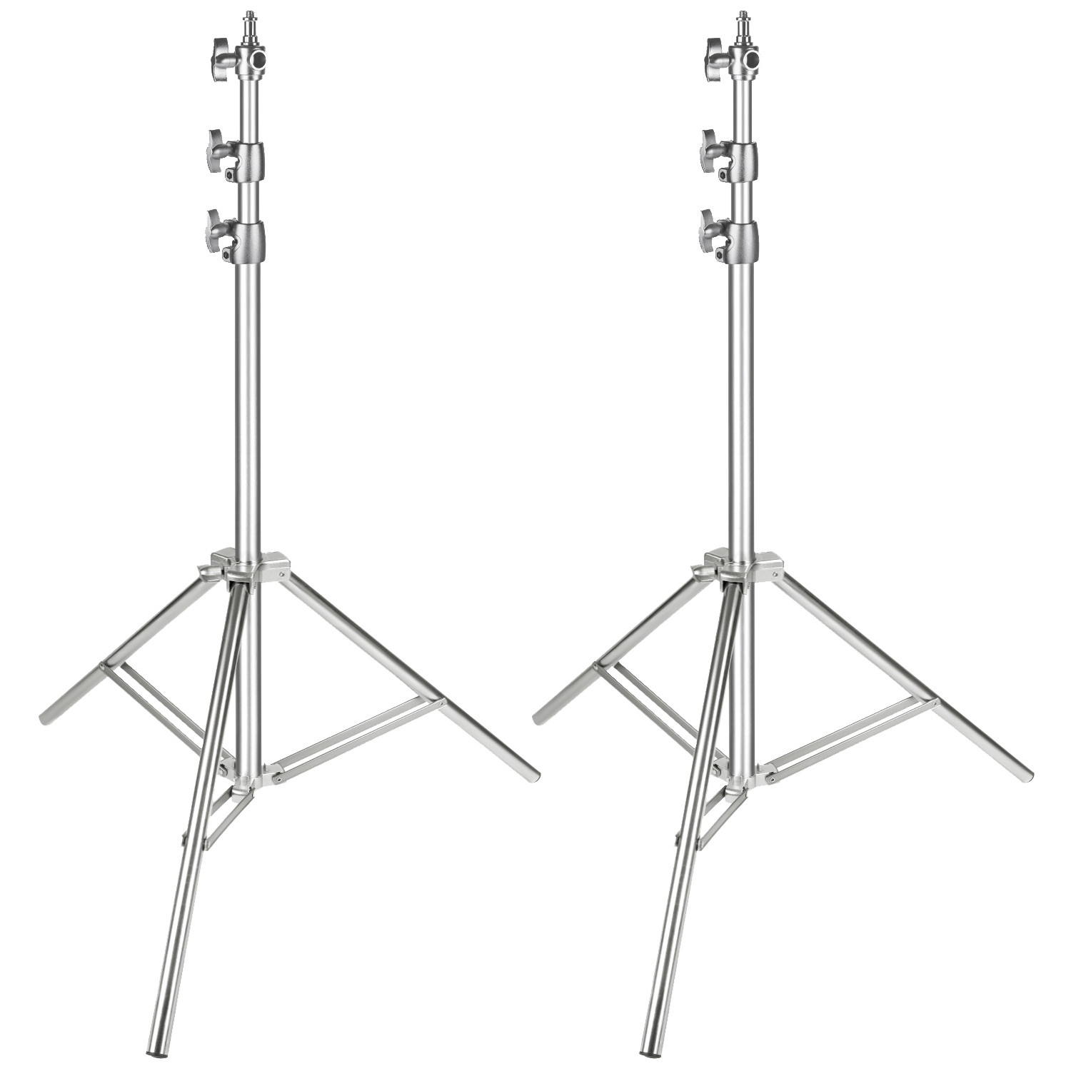 Neewer 2-Pack Silver Stainless Steel Light Stand for Studio Softbox Monolight