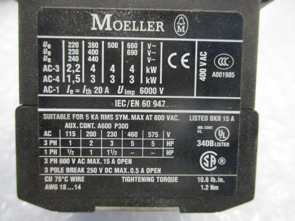 MOELLER DILEM-10 CONTACTOR UNMP