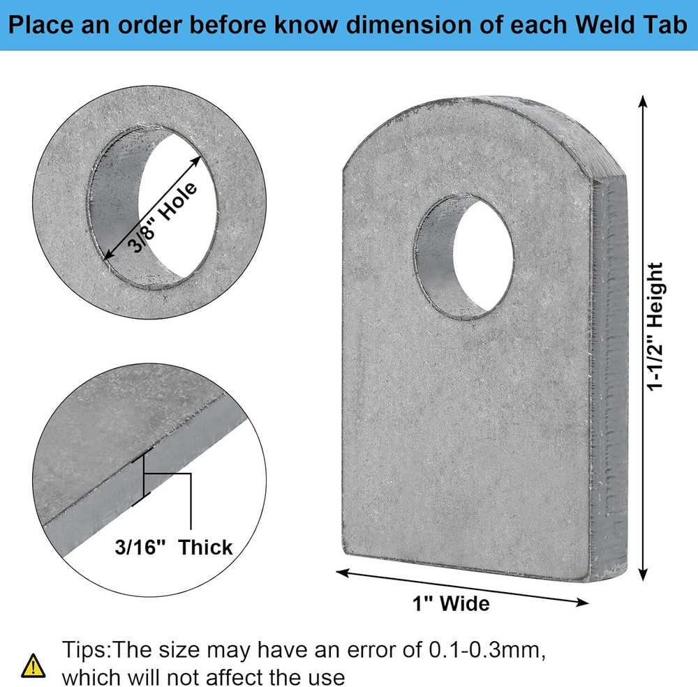 Weld on Tabs Steel Shock Basic Weld Tab Universal Weld on Tabs Flat Bottom Mo...