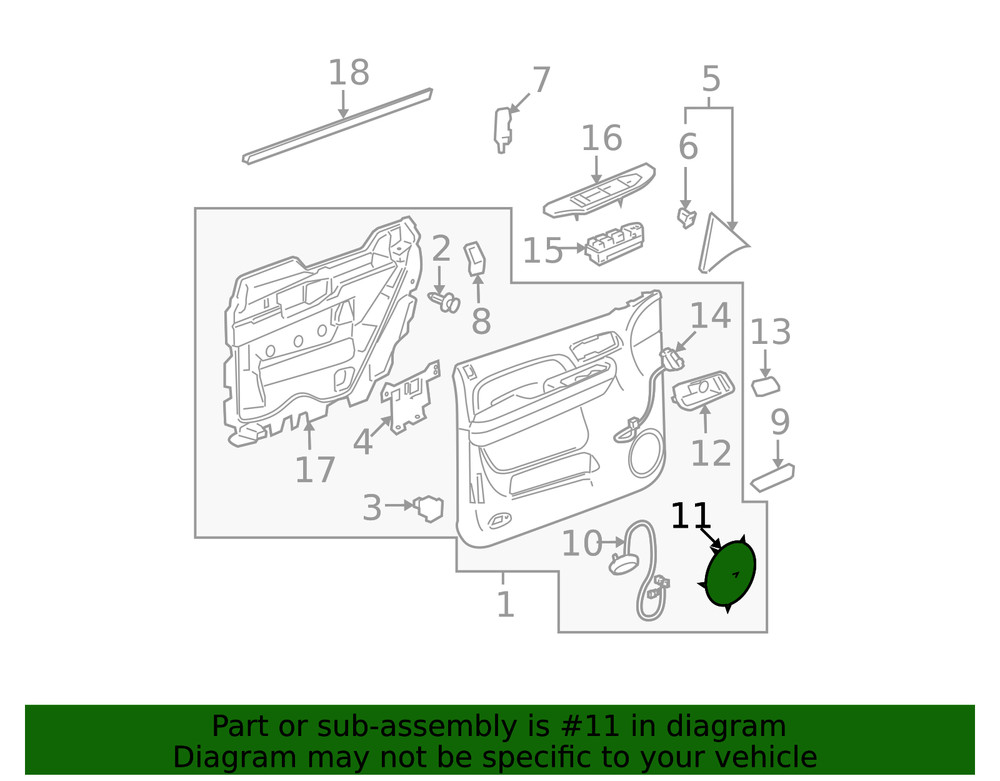 Genuine GM Speaker Grille 15939207