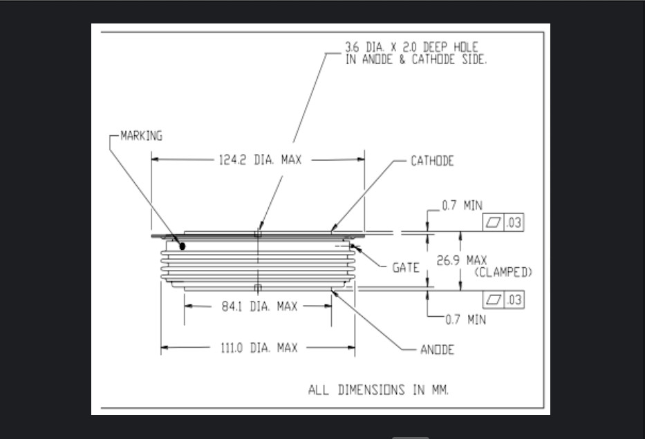 5000A Phase Control Capsule Thyristor Convex Type SCR Silicon Controlled Ballast