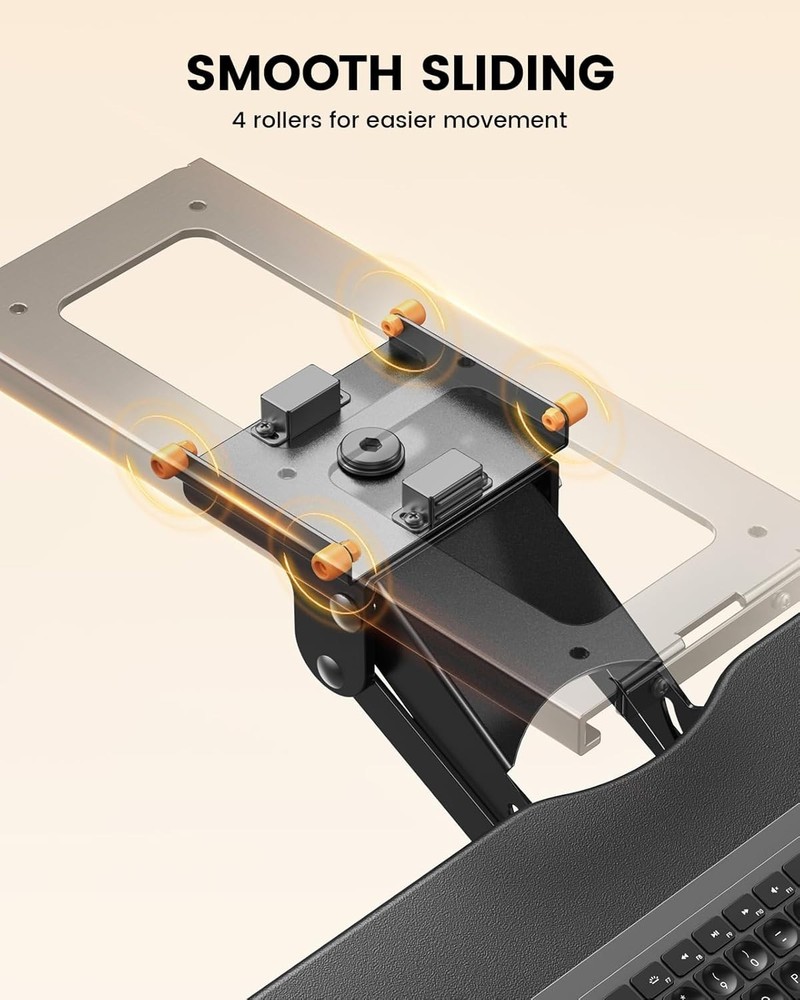 ErGear Keyboard Tray Under Desk, Height Adjustable Mouse & Keyboard Tray