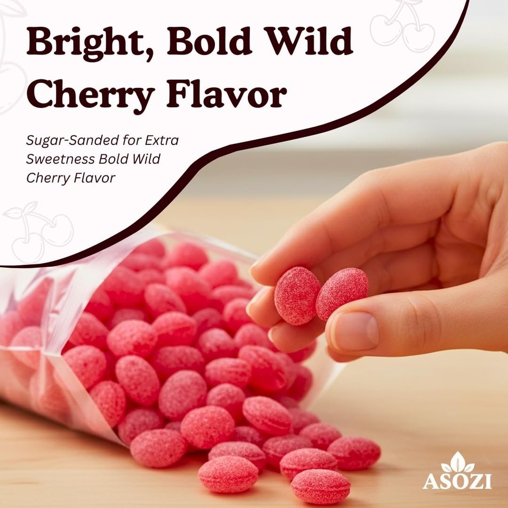 Wild Cherry Drops Hard Candy 2lb- Bulk Pack Old Fashioned Hard Candy - Cherry...