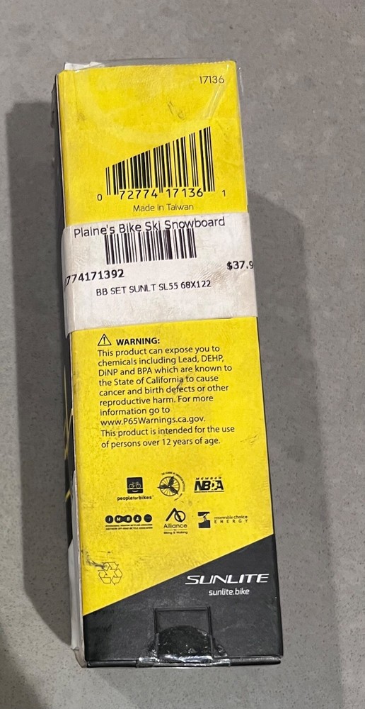 Sunlite 17136 SL-55 68 x 122mm Bottom Bracket