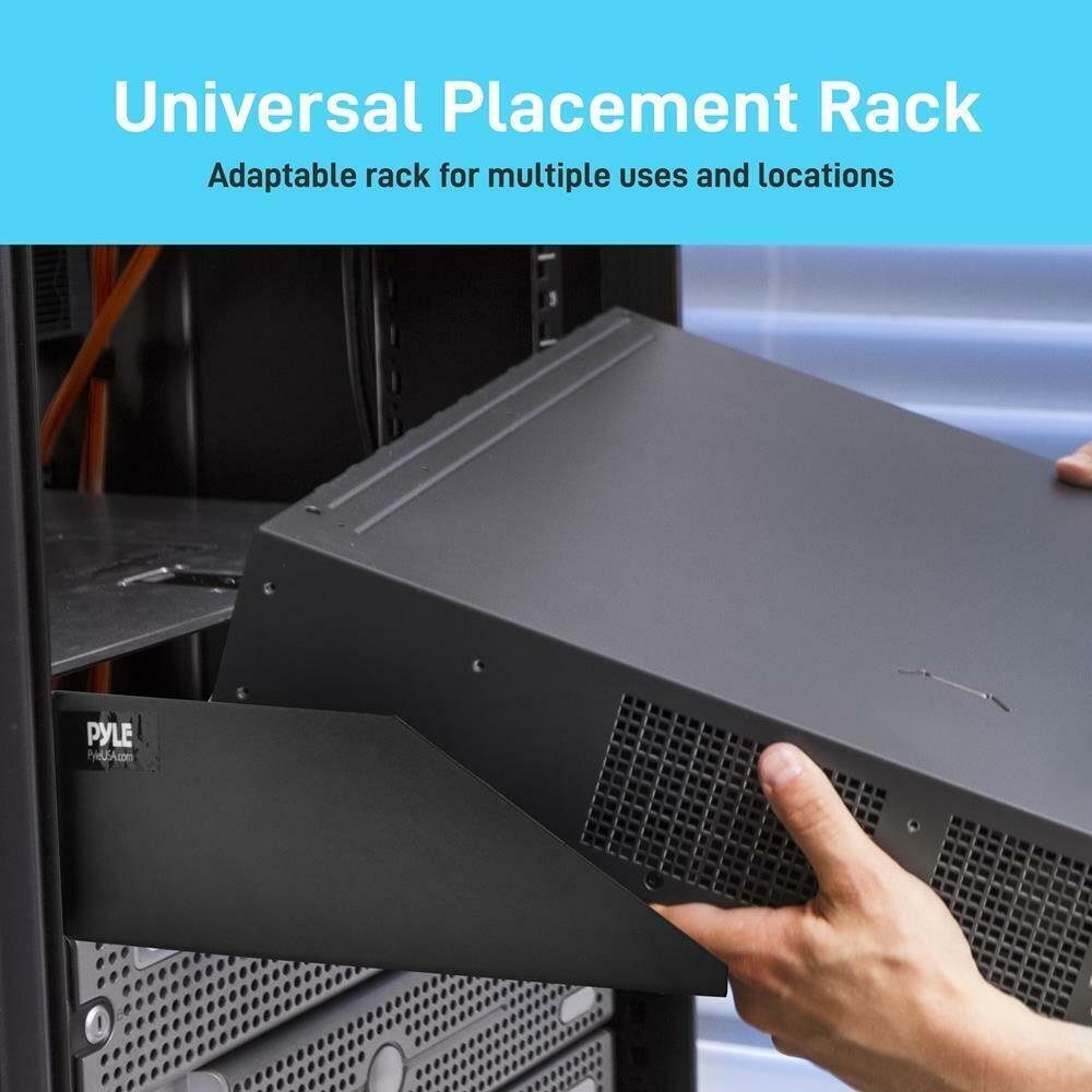 Pyle 2U Server Rack Shelf Universal Device Mounting Tray PLRSTN22U