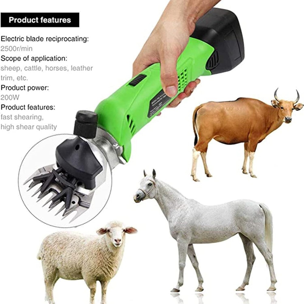 Professional Cordless Electric Sheep Shearing Machine, 200W Lithium Battery