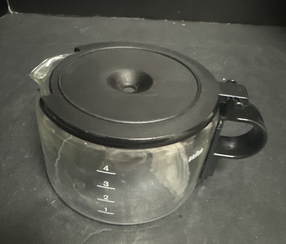 Braun Aromaster 4 Cup Black Coffee Maker Filter KF12B 3075 Tested