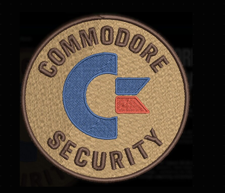 Commodore Security Patch – 4″ Embroidered Retro Collectible