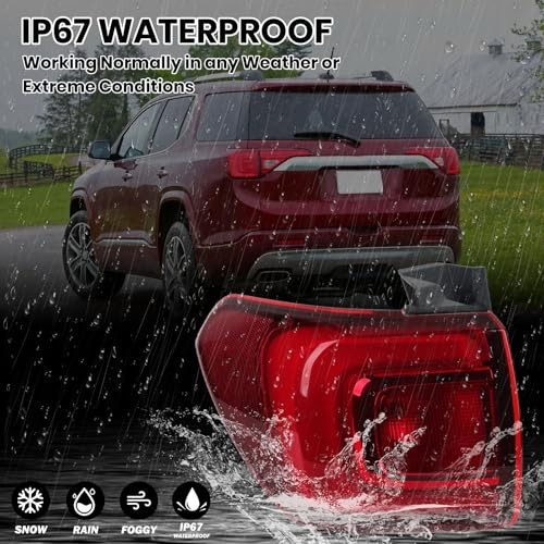 Tail Light Assembly for GMC Acadia 2017 2018 2019 Left Driver Side Red Shell