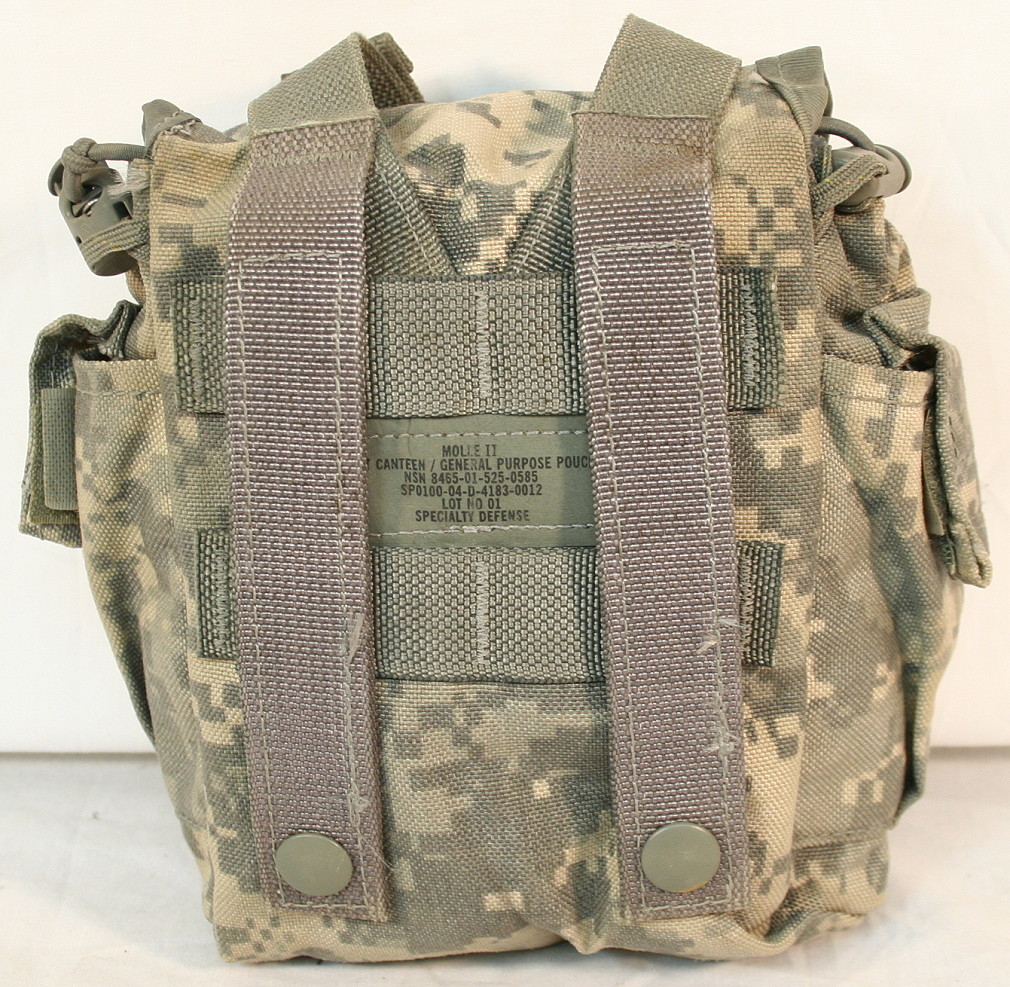 MOLLE II 1 QT Canteen Cover / 1 Quart General Purpose Pouch ACU | 2 Pack VGC