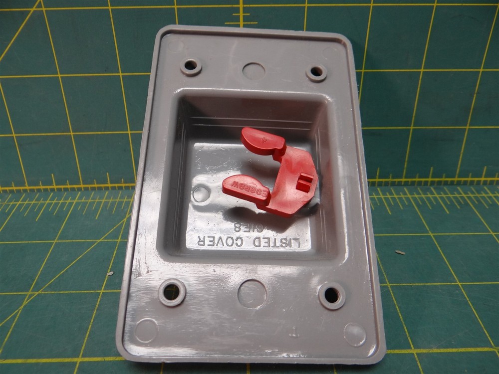 Cantex E98TSC Rectangle PVC 1 Gang Electrical Cover for Single Toggle Switch
