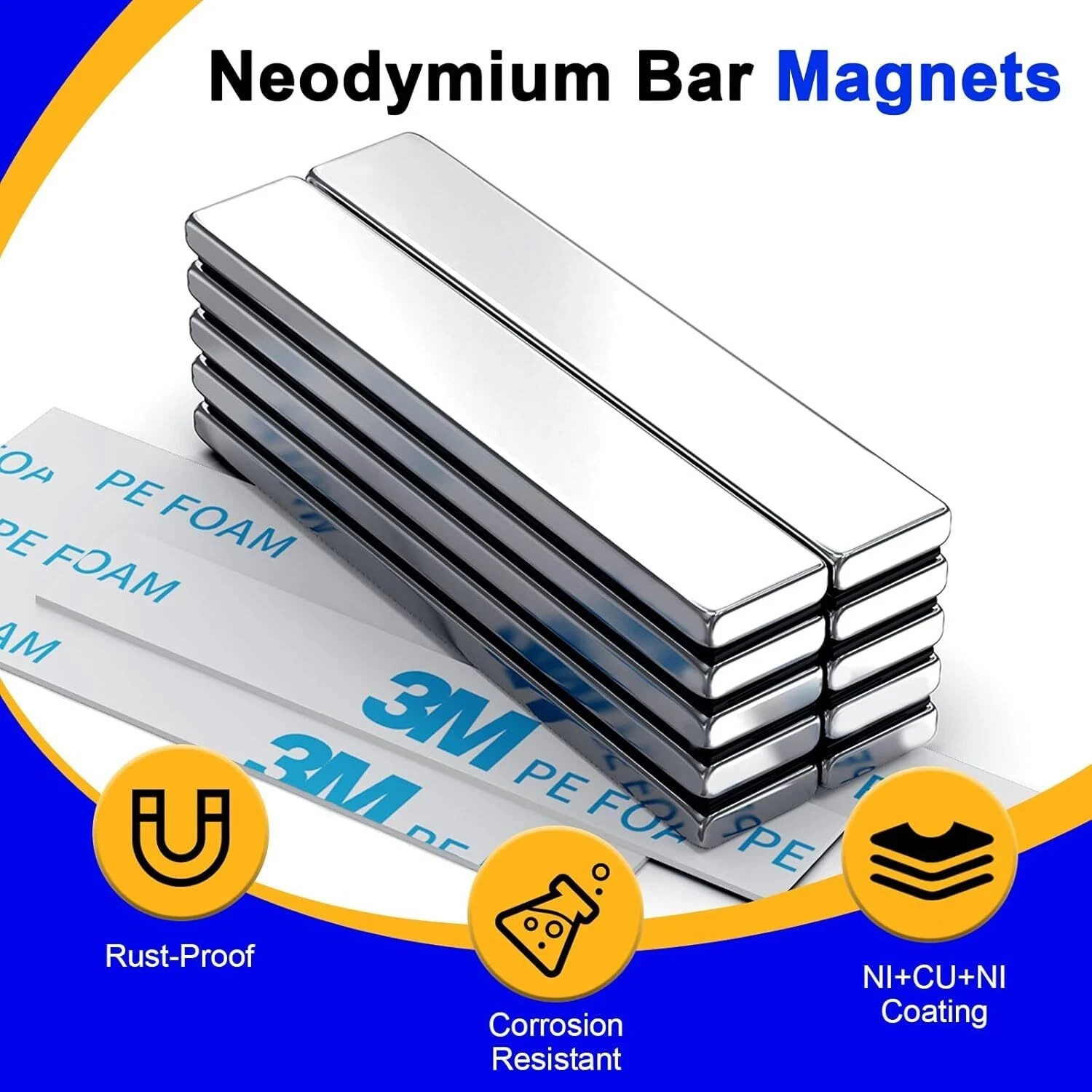4-12 Neodymium Bar Magnets Rare Earth Rectangle Heavy Duty Powerful 60X10X3Mm
