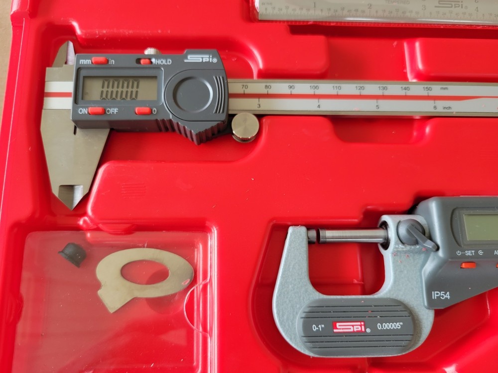 SPI MICROMETER & CALIPER SET W/ (2) ELECTRONIC INDICATORS