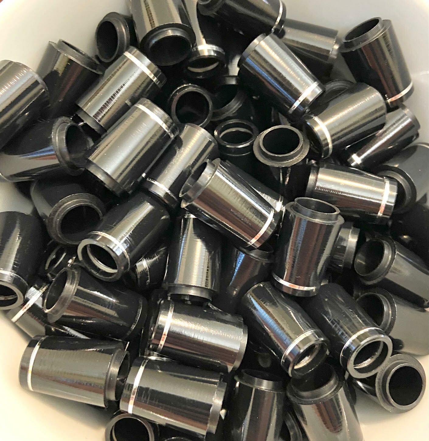 (12) Premium Quality Collared Iron Ferrules With Silver Ring 0.75" .355 or .370