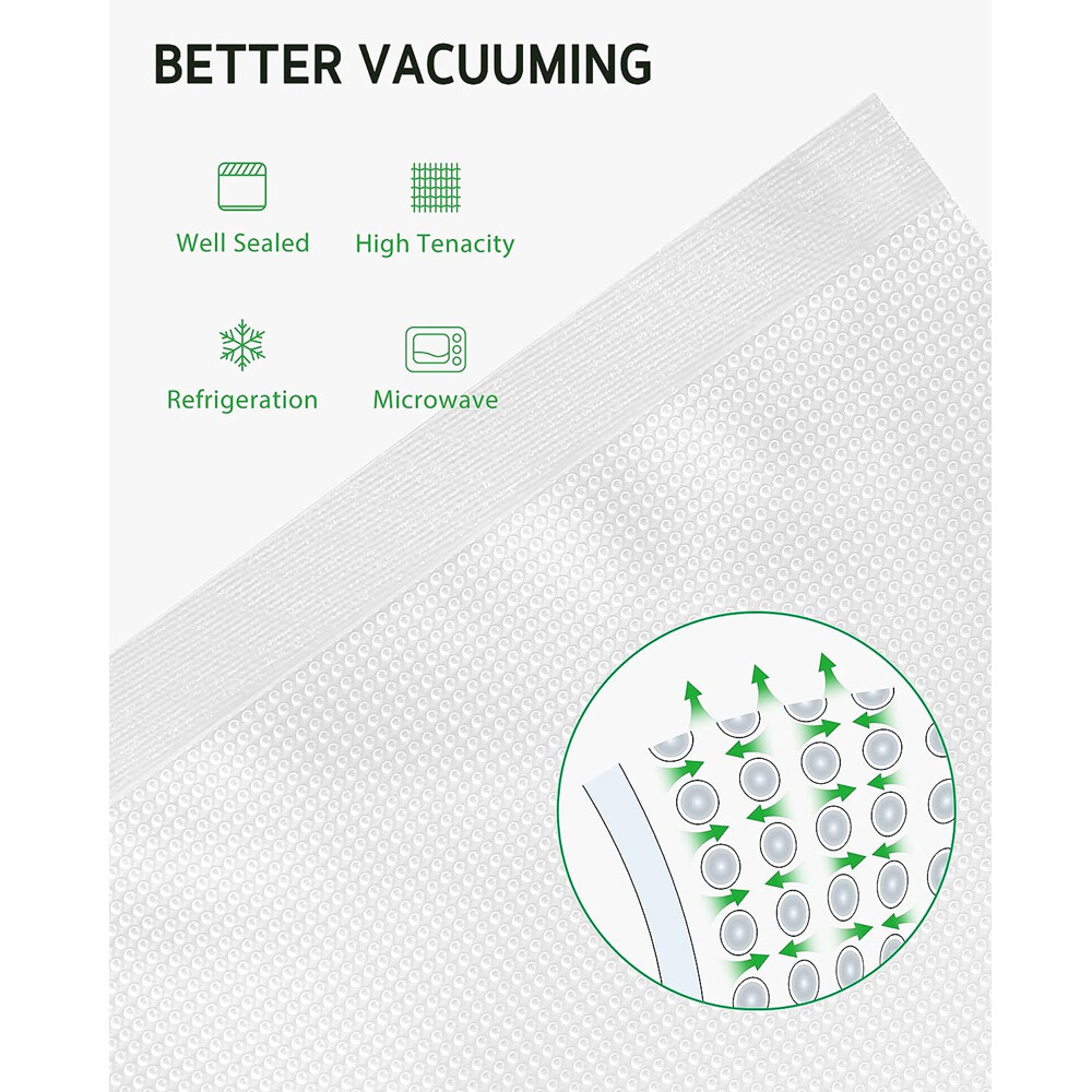 8"x12" 6"x10" Vacuum Sealer Bags Food Saver Sealing Machine Kitchen Storage Bag