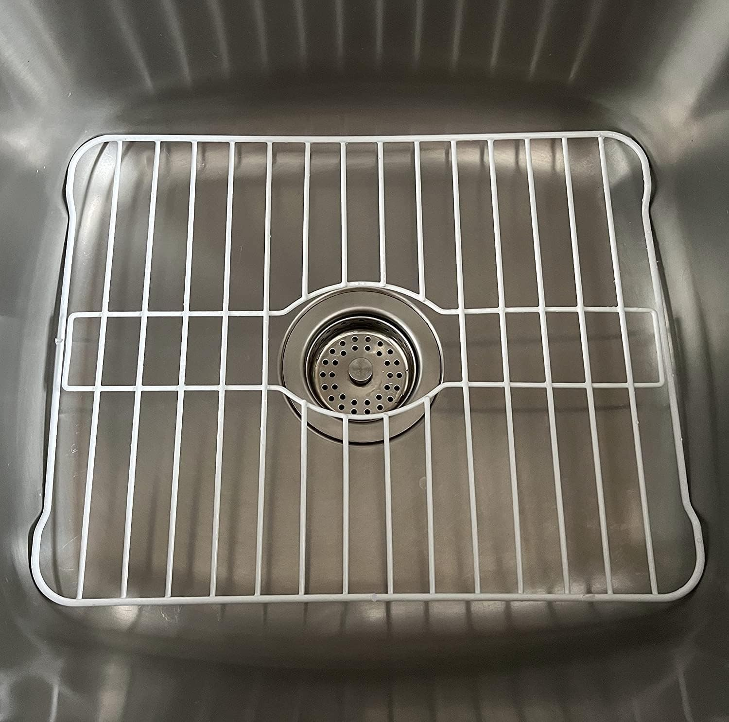 SOFINNI Sink Protectors for Kitchen Sink Bottom with White Coating Sink Grate