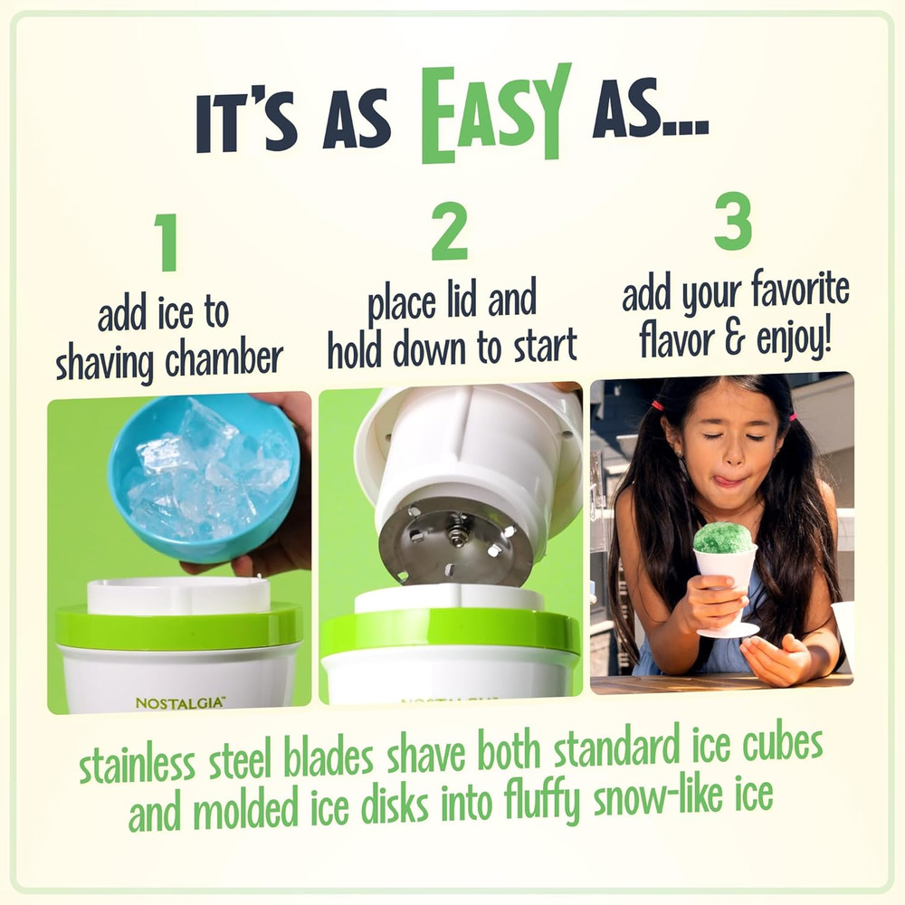 Electric Snow Cone Maker Tabletop Shaved Ice Machine White