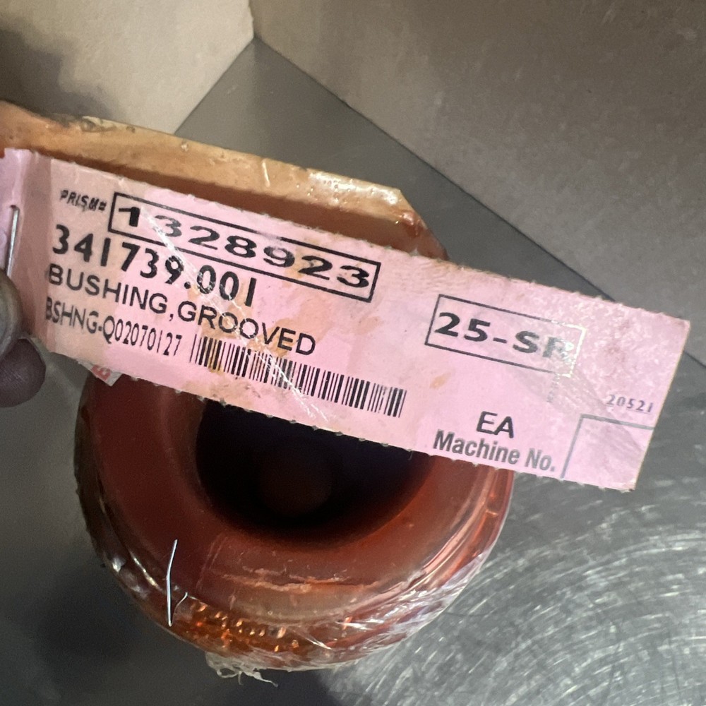 Printpack Bushing, Grooved Part No 341739.001 Nos Surplus