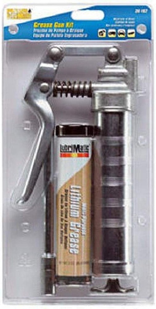 Compact Mini Grease Gun Kit + Multi-Purpose Lithium Grease - 3 oz Performance