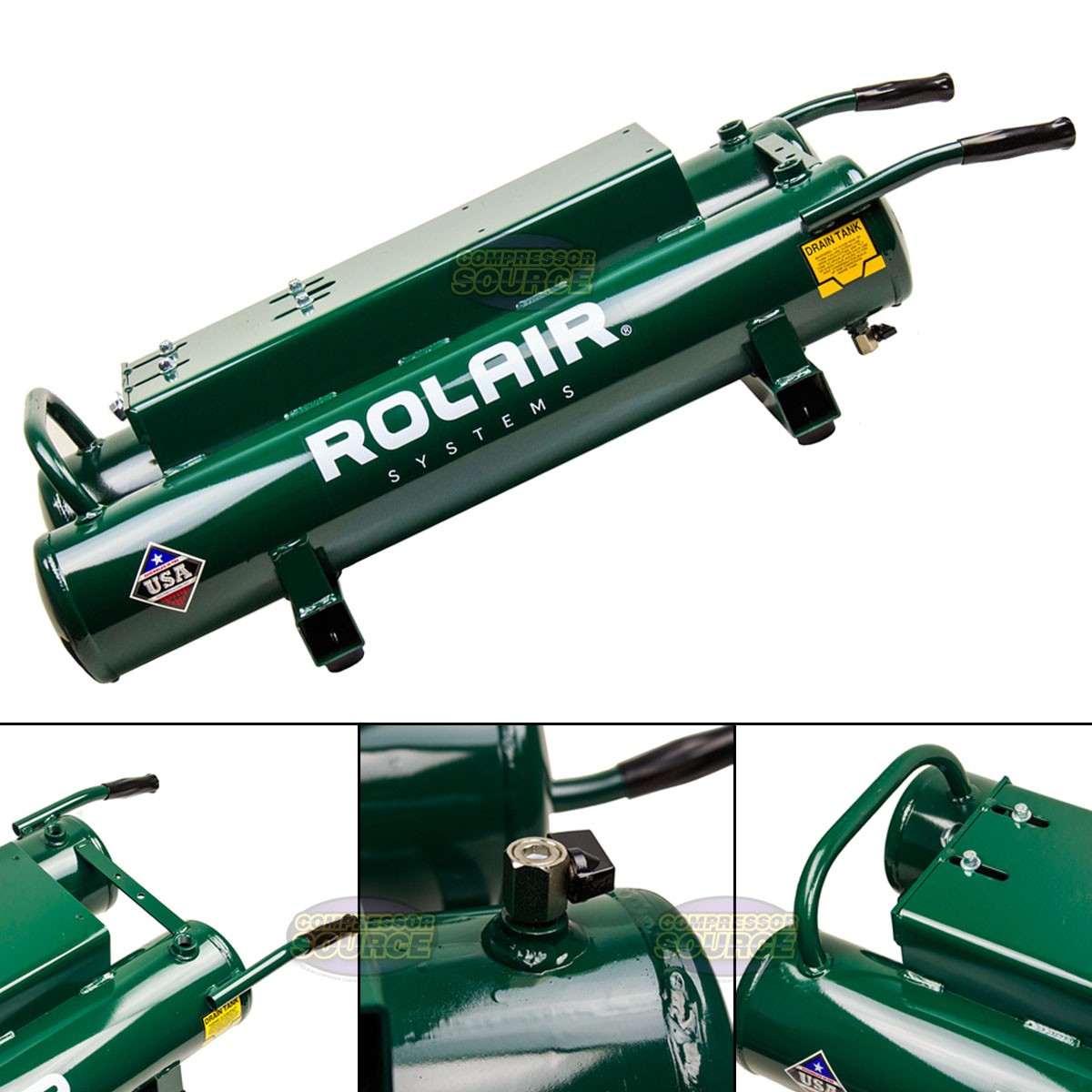 Rolair Replacement Air Tank 9 Gallons Double Tank Wheelbarrow Style TNKASY4090