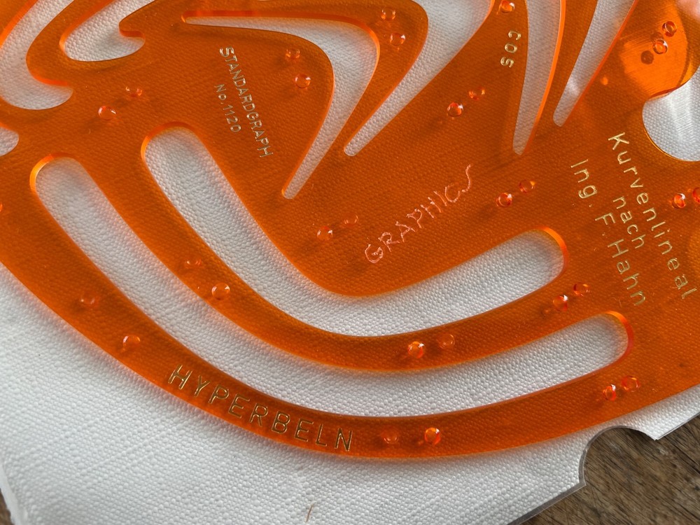 Two Vintage Standardgraph Stencils: Curves & Ellipses; Hexagonal Nut Templates