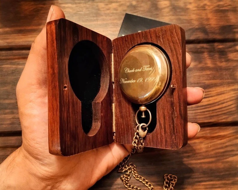 Personalized Compass, custom engraved compass, gift for mom, Working Compass
