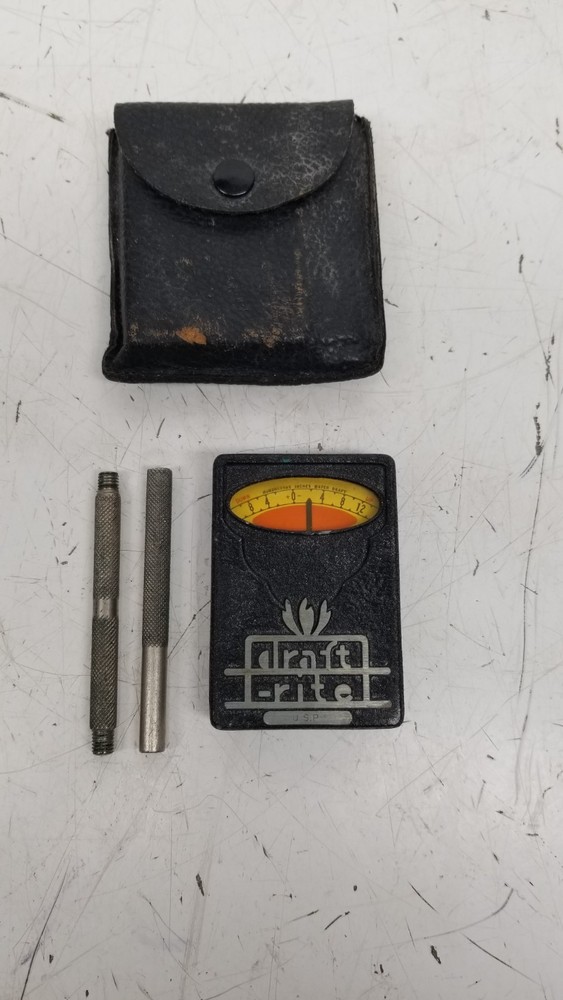 Vintage Bacharach Draft-rite Pocket Gauge HVAC Draft Test With Tubes & Case