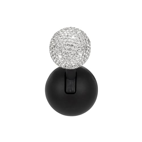 Bling Car Push Starter Button Cover, Rhinestone Auto Engine Joystick White