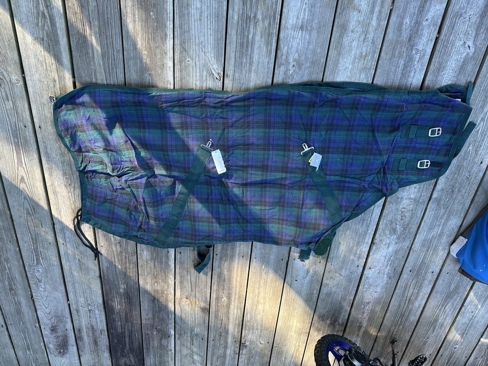 Navy And Hunter Green 68” Stable Sheet