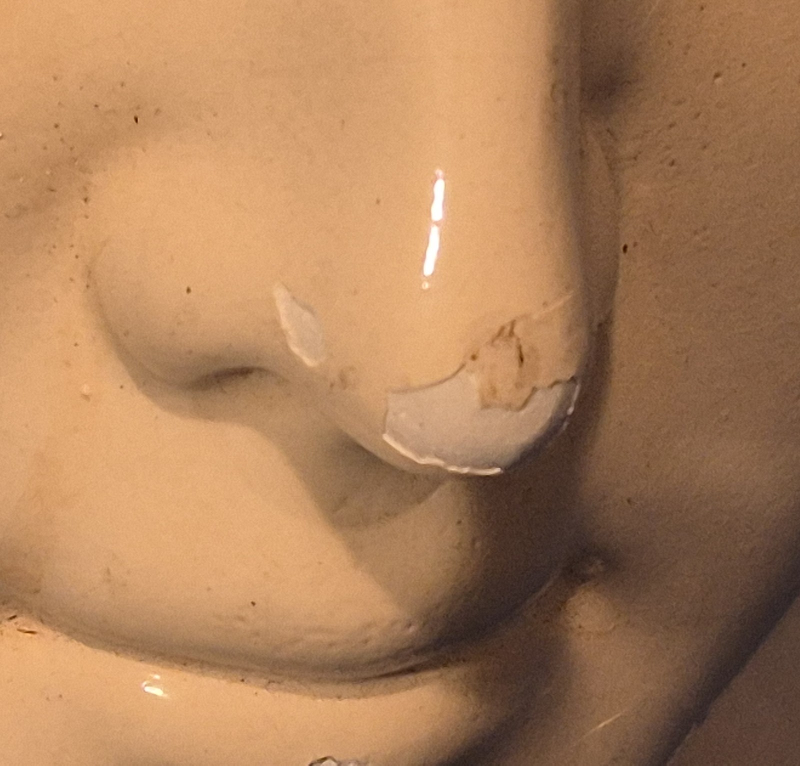 Vintage 11" Phrenology Bust / Head Statue, Chalkware (?), Scientific Psychology