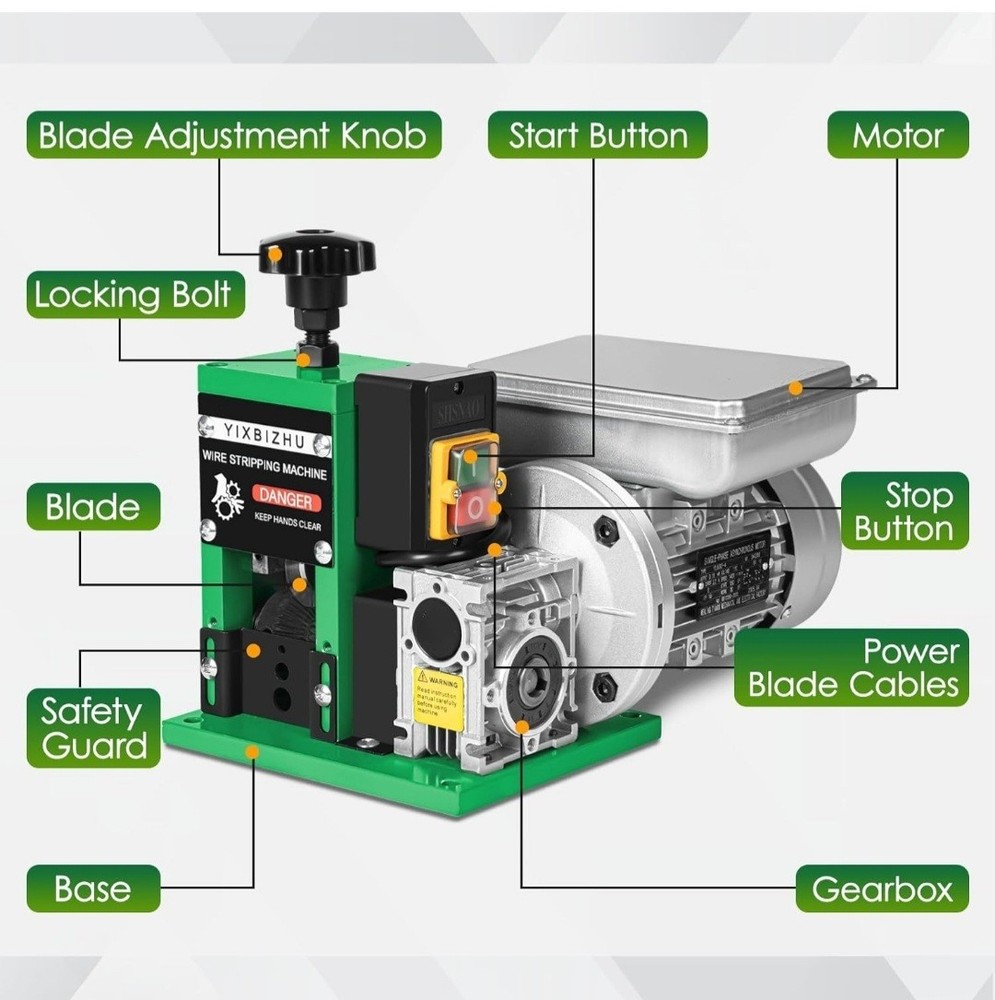 160W Electric Wire Stripper Machine, 30 m/min Automatic Cable Stripping Tool