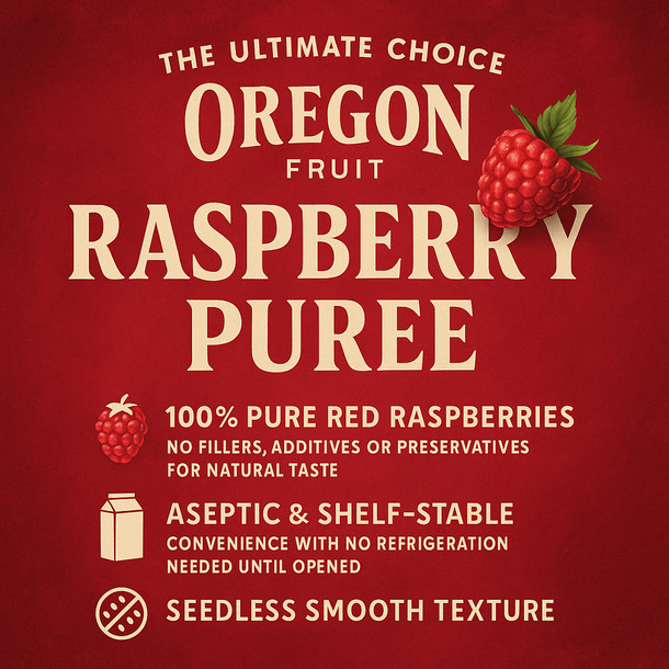 Oregon Fruit Oregon Fruit Raspberry Fruit Puree 11 lb.