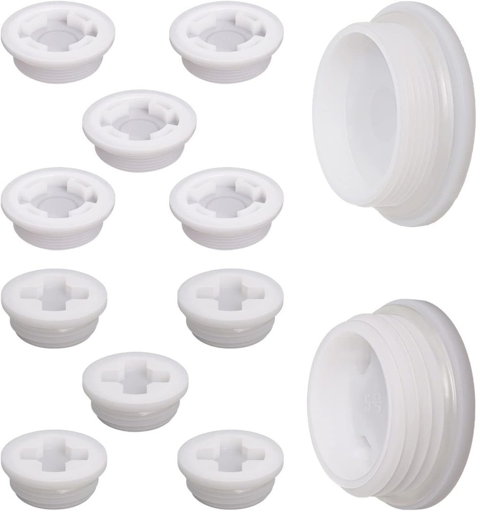 12Pcs 2 Drum Bung Caps Combo Fine & Coarse Thread with Gaskets for Poly Drums