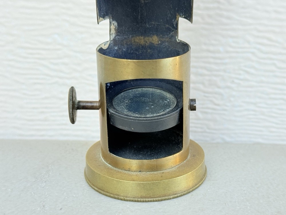 Antique Brass Field Microscope Portable small vintage