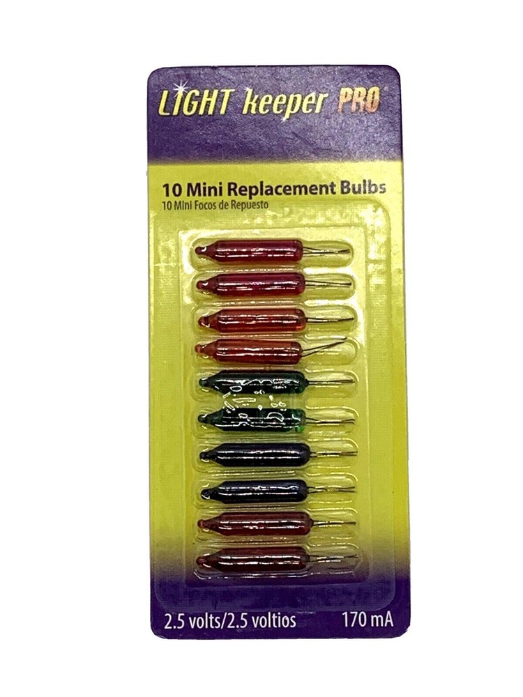 Light Keeper Pro 10-Pack Replacement Bulbs Colored 2.5V 170mA Christmas Tree