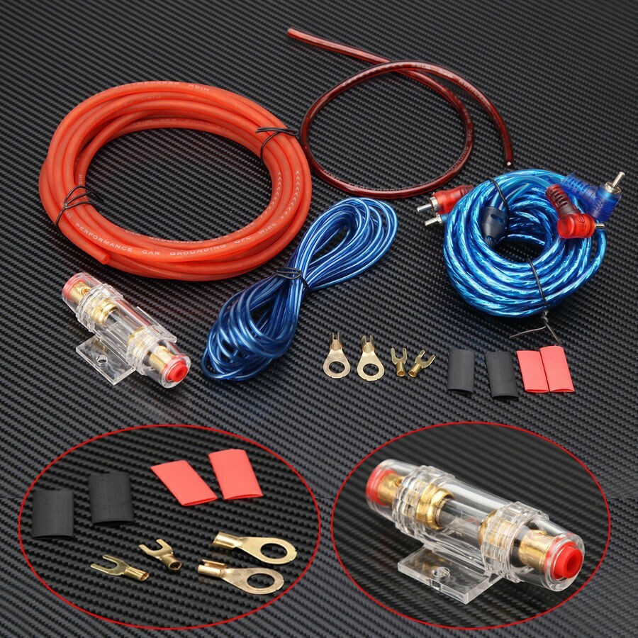 Car Audio Cable Kit 1500W Amp Amplifier Install RCA Subwoofer Sub Wiring 8 Gauge