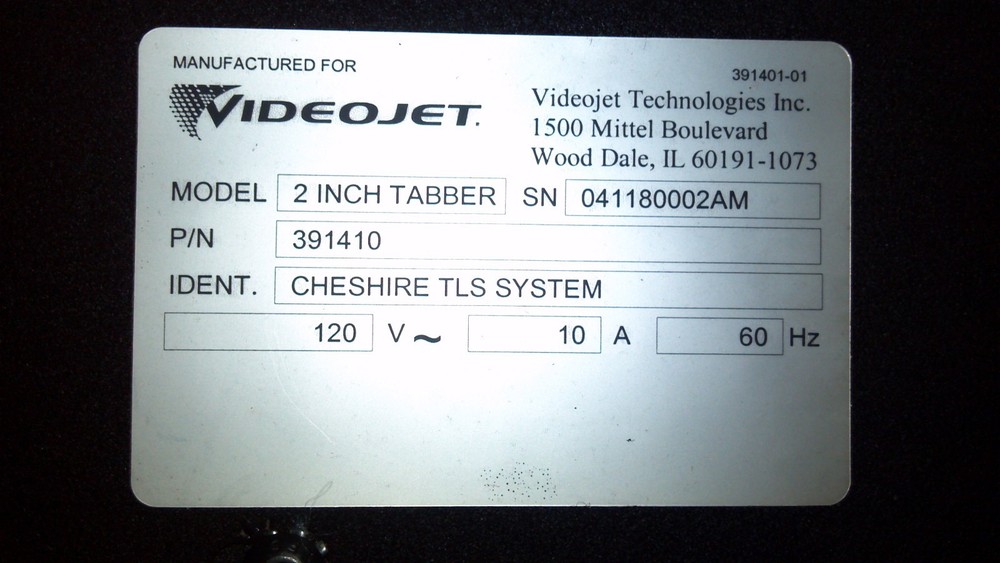 2" Mail Tabber for use with Cheshire VideoJet TLS