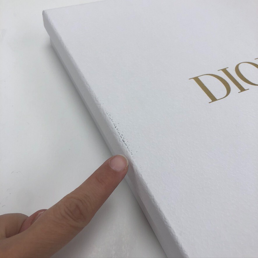 Dior Authentic Square Gift Box White Pebble Medium 10.5x10.5x1.5