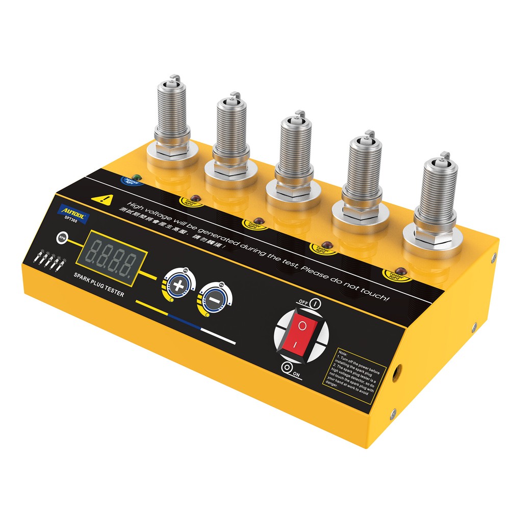 AUTOOL SPT360 12V Car Spark Plug Tester Five Hole Ignition Spark Plug Analyzer