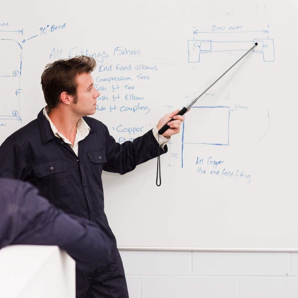 Teachers Pointer Stick, Telescopic Teaching Pointer, Retractable Black