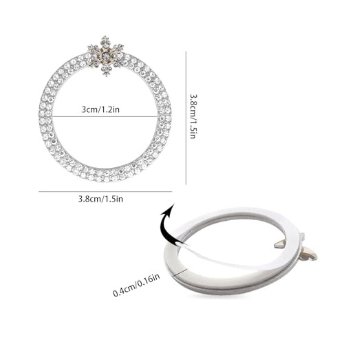 Car Engine Start Stop Button Ring Rotatable Snowflake Push Start Button Car