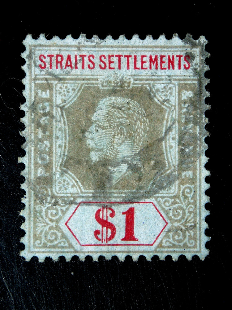 STRAITS  SETTLEMENTS  1  USED  STAMP  SC # 165