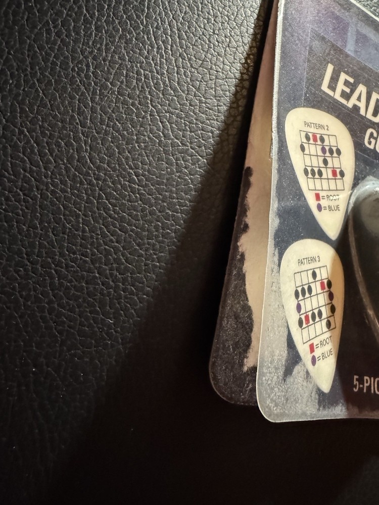 Dunlop Guitar 5 Pick Set Lead Patterns Vintage