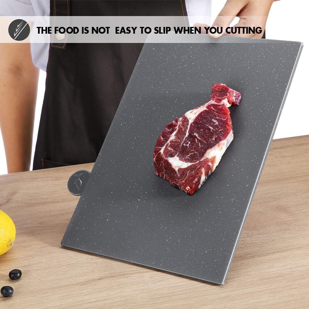 Cutting Board Set for Kitchen Rack - Plastic 4 Piece Set with Drainer Rack